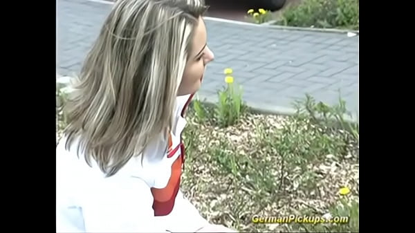 Pick up german Blonde for her first anal
